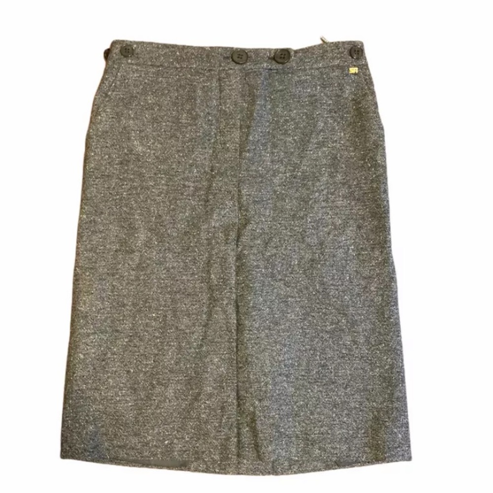 Sonia Rykiel Paris Virgin Wool / Angora / Silk Gray Skirt Size 42